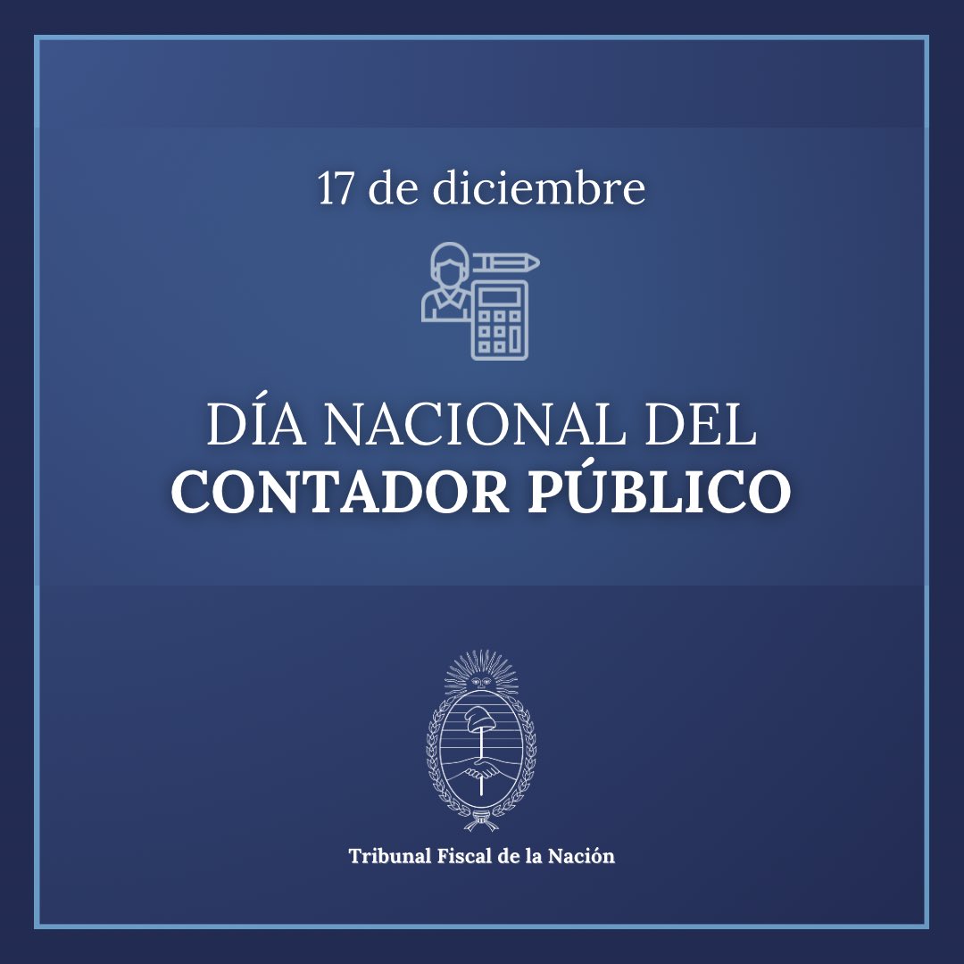 Desde el #TFN compartimos nuestro reconocimiento a todos los profesionales de la contaduría pública, por su rol fundamental en el desarrollo económico y financiero de nuestra sociedad. 

Feliz día para ellos, y en especial para quienes trabajan con dedicación en el Tribunal.