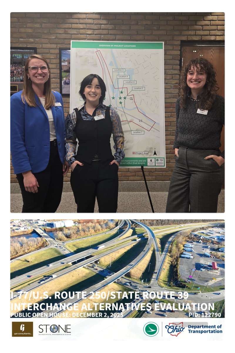 StoneEnvironmen's tweet photo. STONE was excited to participate in the public involvement open house for the I-77 / U.S. Route 250 / State Route 39 Interchange Alternatives Evaluation. Weeks of effort culminated in stakeholder surveys and a video presentation that can be viewed here: https://t.co/FnLHQ5jWgn https://t.co/VkMTN66X0Z