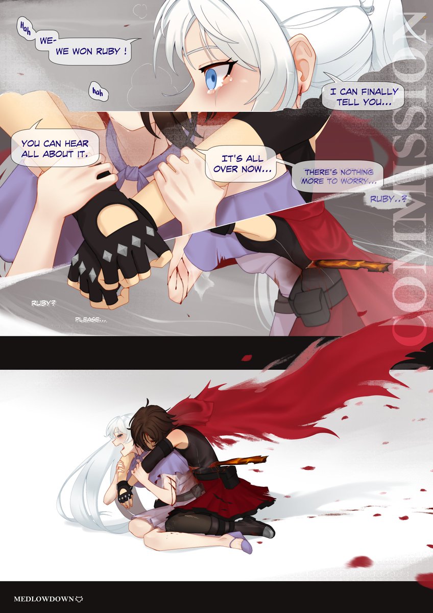 MedlowDown's tweet image. #whiterose #rwby #RubyRose #WeissSchnee 

"My secret... It was the one thing I've ever wanted to share with you the most. I love you... please don't leave me."
— Weiss Schnee

Thank you @/rubyfinallyrose for the commission!