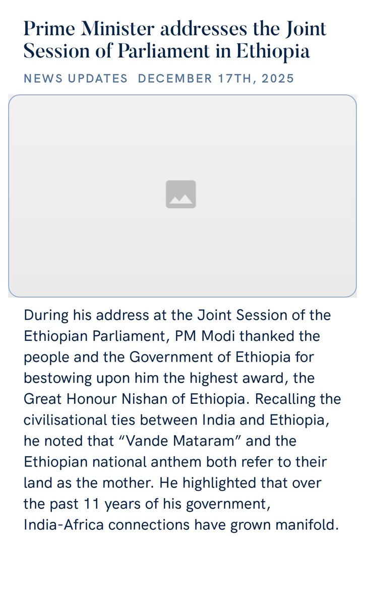 Prime Minister addresses the Joint Session of Parliament in Ethiopia
nm-4.com/LzsLxn via NaMo App