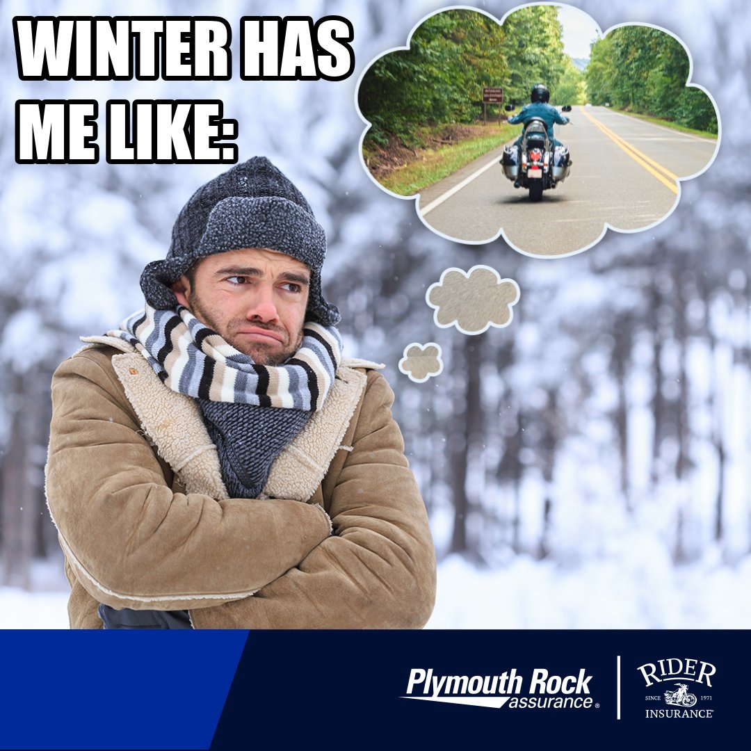RiderInsurance's tweet image. Me, dreaming of riding while it’s 20° out. 😔 #ridewithrider #bikerlife #motorcyclememe