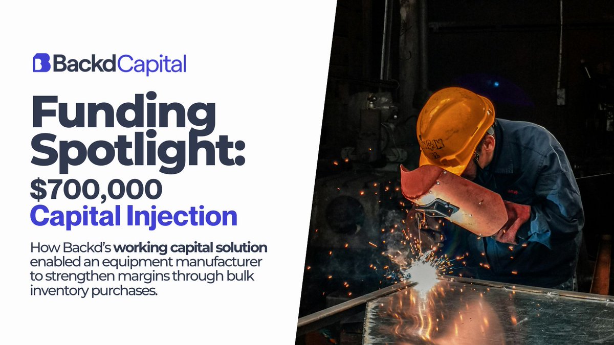 _Backd_'s tweet image. Check out this funding!

Smart financing helped this manufacturing firm secure bulk inventory discounts and boost margins.

💰 $700,000 
⚡ Working Capital Advance

#BusinessLending #AlternativeFinance #Backd