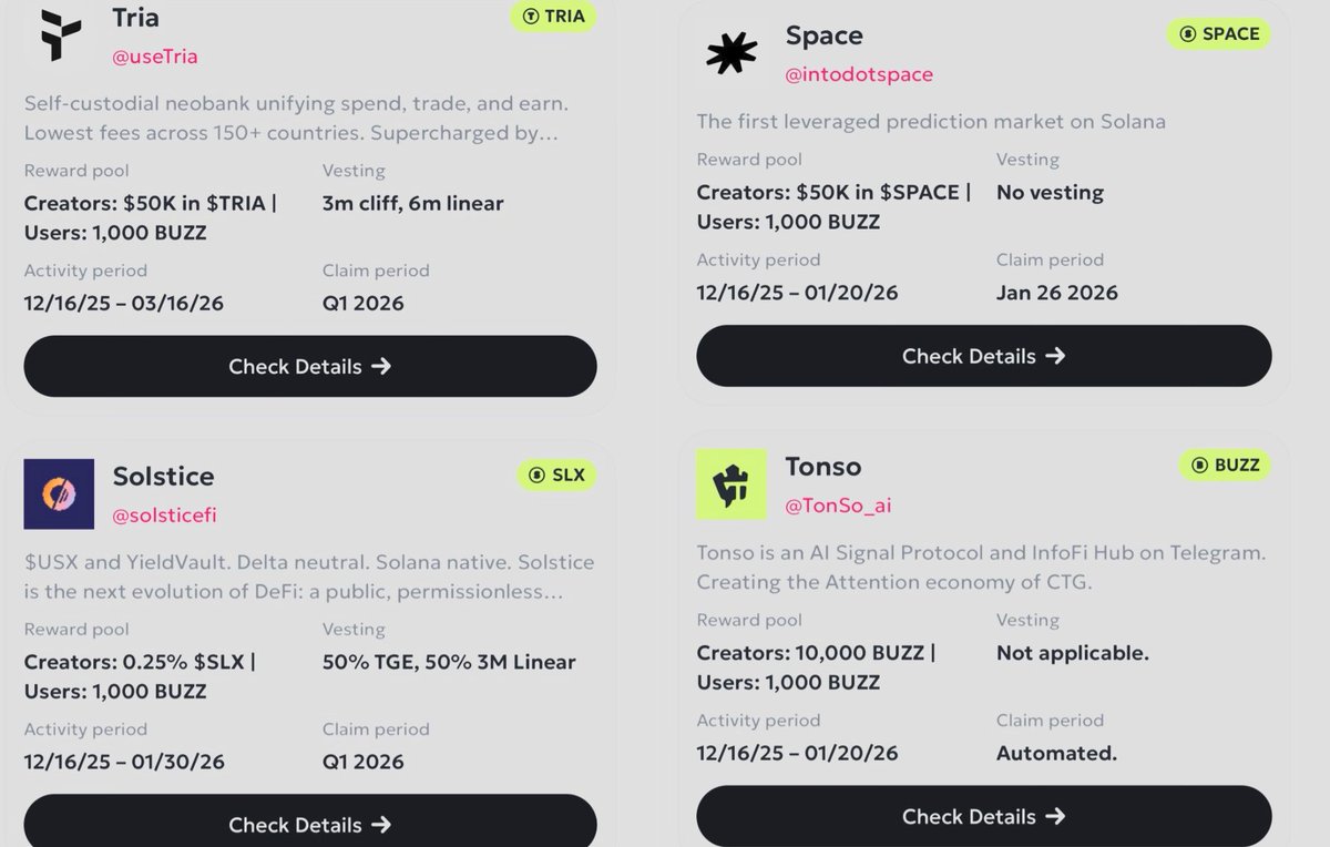 Tonso ~ New InfoFi Platform on TG! <a href="/tonso_ai/">Tonso</a> 

✨ The Signal Protocol of TG. AI-powered SuperApp and InfoFi Hub. Discover, share, grow, and earn.

How to Join:
✅ Start here t.me/TonsoAIBot/app…
• Connect your X and Wallet
• In your Telegram Channel, Add the bot and Verify