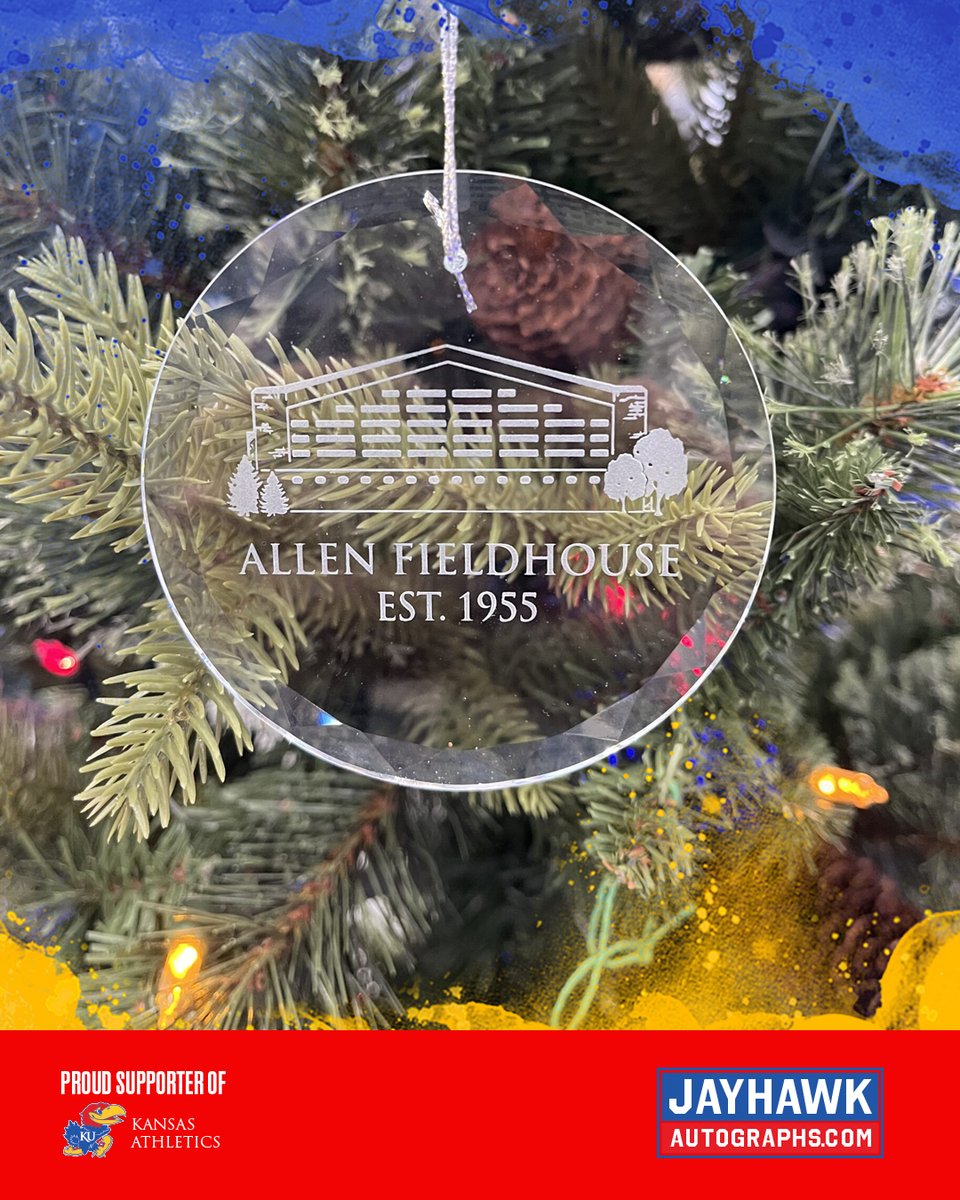 Add a piece of basketball history to your Christmas tree! This Allen Fieldhouse Christmas Ornament is a must-have for any true fan.

Order yours today: loom.ly/LXMSY48
