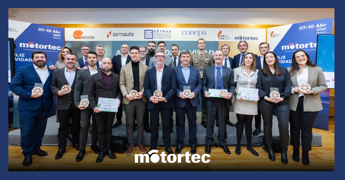 Motortecferia's tweet photo. 🎄 Ayer celebramos el Almuerzo de Navidad de la Posventa en @ifema_madrid, con la entrega de los Premios Compromiso con la Sostenibilidad 2025, impulsados por @ancera_social, @sernauto, @CetraaComunicay #CONEPA, junto a Motortec. 👇 https://t.co/aIer0P4z50