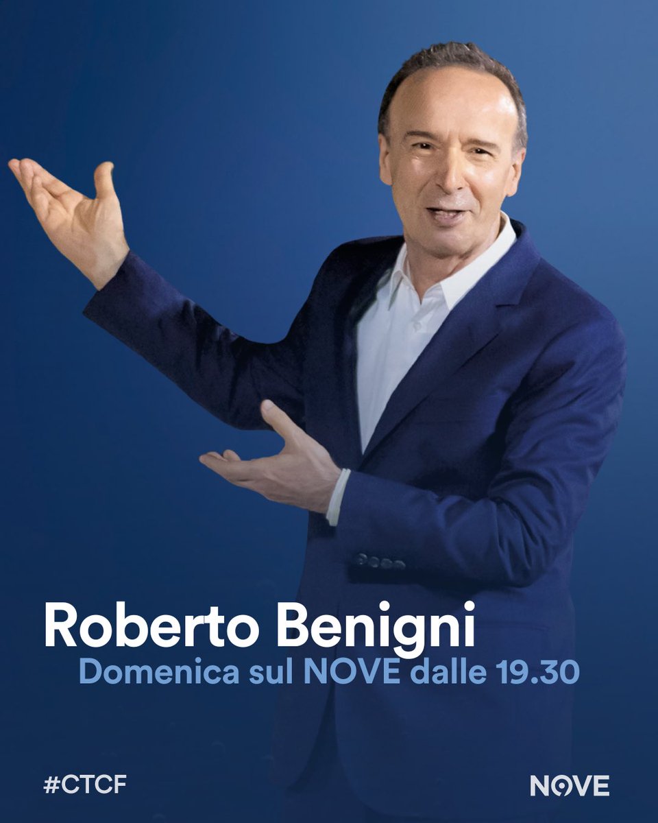 chetempochefa's tweet image. Un grande regalo di Natale: per la prima volta sul Nove a #CTCF… Roberto Benigni 👏🏼