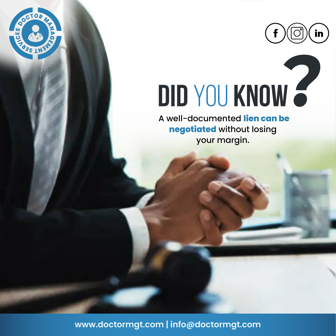 Doctormgt_'s tweet image. Most liens get over-discounted.
We negotiate smart to protect your revenue.

📧 info@doctormgt.com
🌐 doctormgt.com

#doctormangementservices #LienNegotiation #LienReduction #Revenuecycle #MedicalBilling #MedLegal #PersonalInjury #BillingExperts #LienManagement