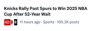 How have the Knicks been waiting 52 years for something that just started 2 years ago?