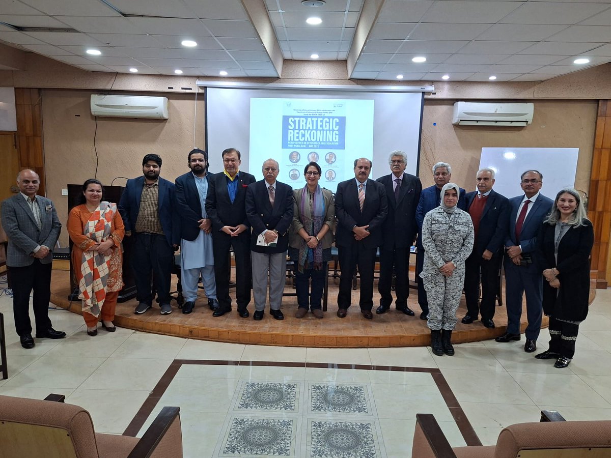 Strategic Reckoning at DSS-QAU
<a href="/Rabs_AA/">Rabia Akhtar</a> <a href="/zafar_jaspal/">Prof. Dr. Zafar Nawaz Jaspal</a> <a href="/khalidbanuri/">Khalid Banuri</a> <a href="/AsmatullahNiazi/">Asmatullah Niazi</a> <a href="/ReemaShaukat_1/">Reema Asim</a> <a href="/smalik480/">Salma Malik</a>