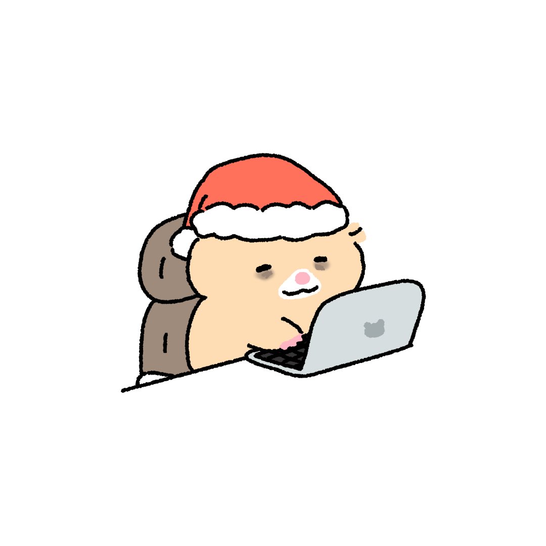 마음만은 연말파티지만 업보 청산중인 햄스터🎄