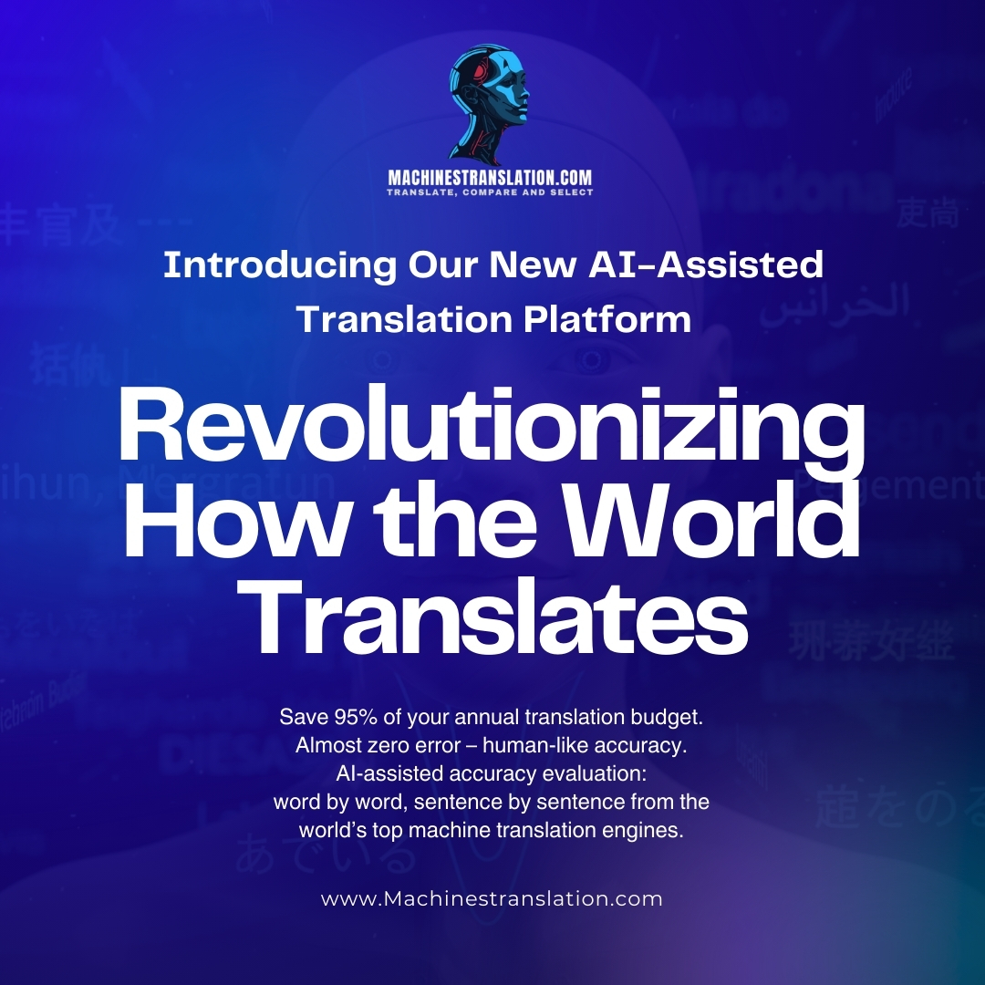MachinesTrans's tweet photo. The wait is over! 🎉 Our AI-assisted translation platform is now LIVE!
✅200+ Languages ✅Save 95% translation budget. ✅ Almost zero errors. ✅ Compares top engines for the best result.
https://t.co/wXqpz3e8Se
#AITranslation #Launch #GlobalBusiness #SaveMoney #DeepL #ChatGPT https://t.co/zqRrCXIsJ5