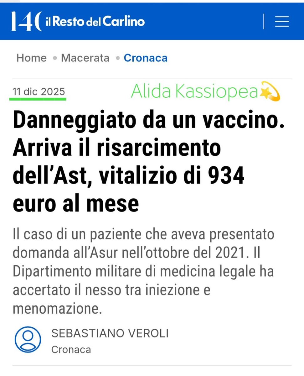 ___Anna22's tweet image. I novax che si dovevano pagare le cure, ora sono costretti a pagare il vitalizio ai danneggiati da vaccino. 
Non in mio nome!