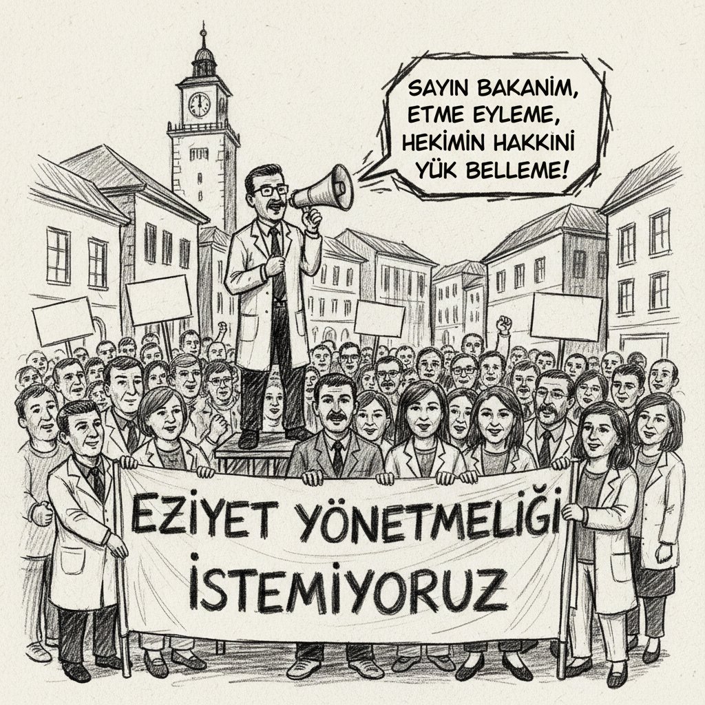 𝗛𝗲𝗸𝗶𝗺𝗶 𝗗𝘂̈𝘀̧𝗺𝗮𝗻, 𝗛𝗮𝗸𝗸ı𝗻ı 𝗬𝘂̈𝗸 𝗕𝗲𝗹𝗹𝗲𝗺𝗲!...

Bir sabah uyandık, bir yönetmelik daha yayımlanmıştı. Hedefte yine "𝗔𝗶𝗹𝗲 𝗛𝗲𝗸𝗶𝗺𝗹𝗲𝗿𝗶"... 
Hekimlerin üzerine biraz daha yük, biraz daha ceza, biraz daha baskı ekleyen, aldıkları ücreti kuşa çeviren