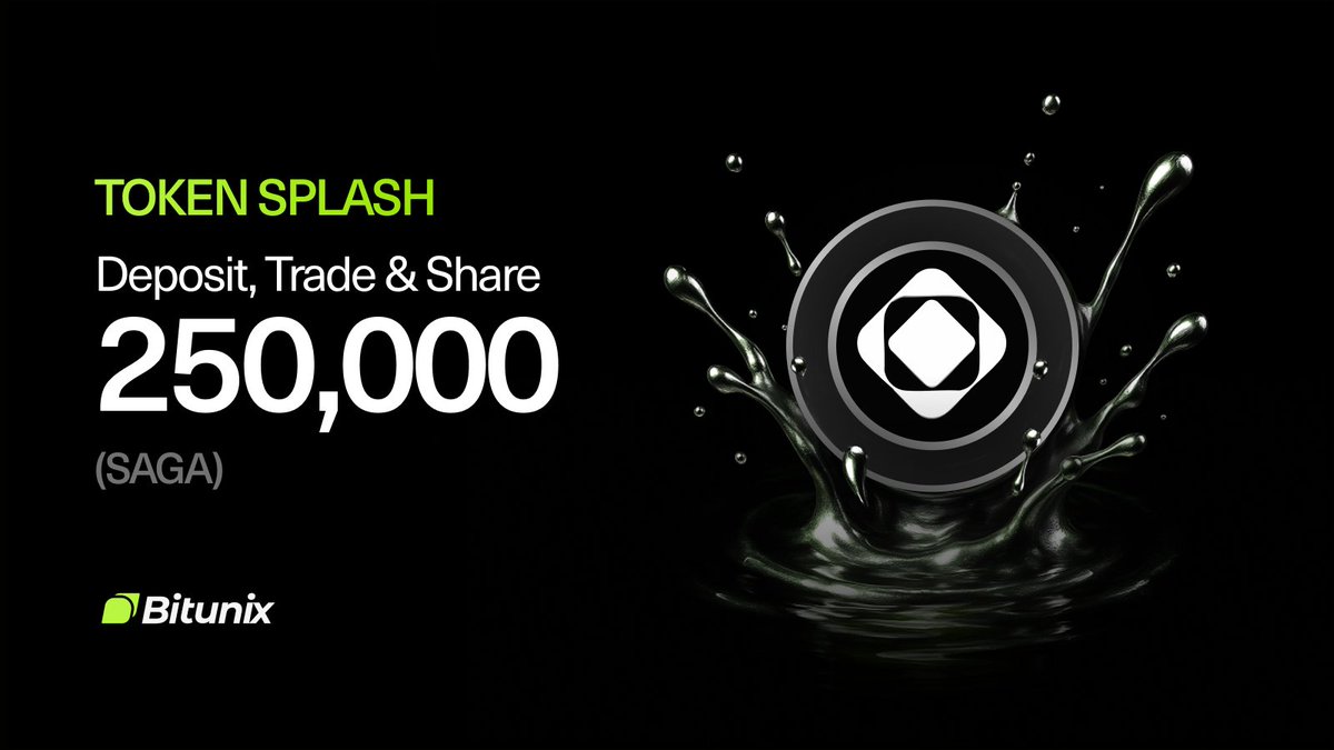 BitunixOfficial's tweet image. Deposit &amp;amp; Trade to Win 250,000 $SAGA ! 💰

@Sagaxyz__ joined #Bitunix Token Splash!
Trade and Earn Coins — Share a Prize Pool of 250,000 $SAGA

Join here 👉 bitunix.com/p/8T1q