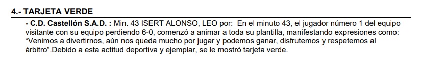 CDCS_Academy's tweet image. 🟩 TARJETA VERDE

👏 El pasado fin de semana, nuestro Benjamín Leo Isert vio la tarjeta verde por animar a todo su equipo cuando iban perdiendo

✍️ Así lo reflejó el colegiado en el acta del encuentro

🫡 ¡Estamos muy orgullosos de tener jugadores como Leo!

#PPO👂