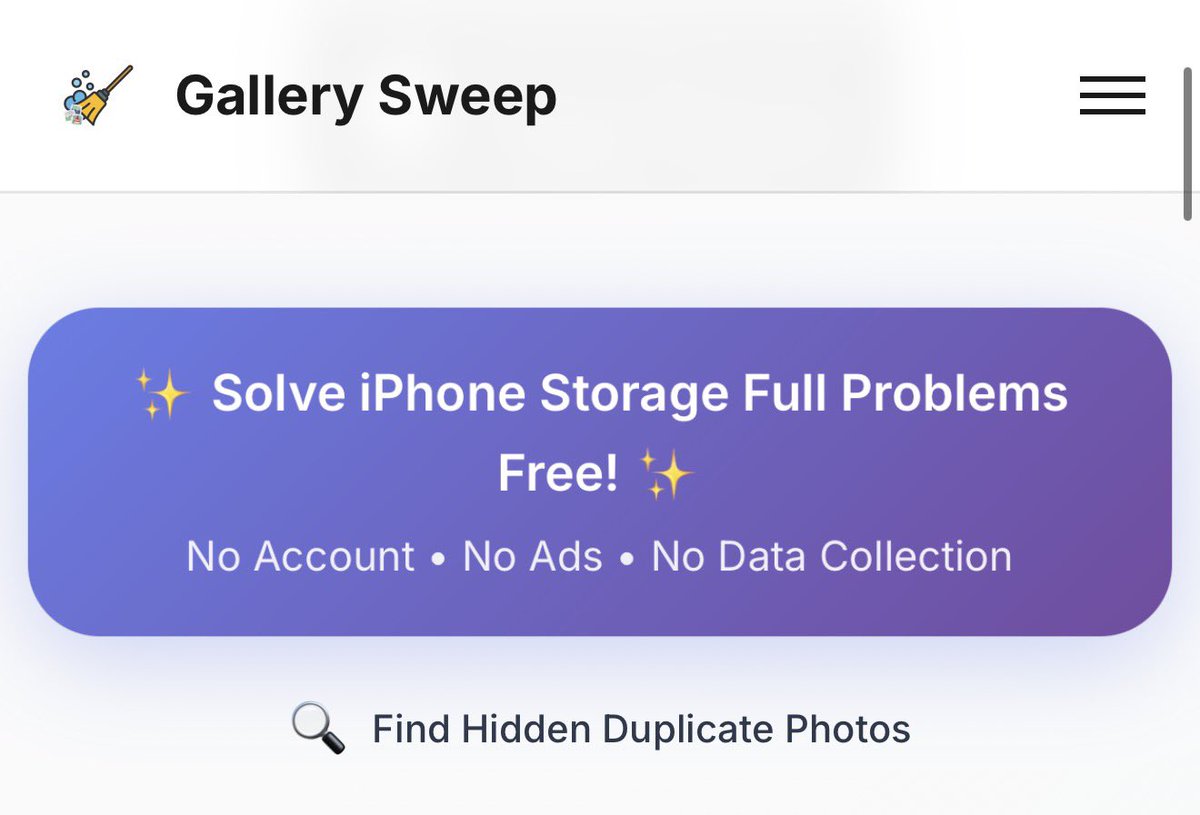 للايفون والايباد
مجاني لفترة

apps.apple.com/us/app/gallery…

برنامج لمسح الصور المكرره ، واعادة تنصيف الصور حيب الحجم والنوع ومصدر الحفظ.
