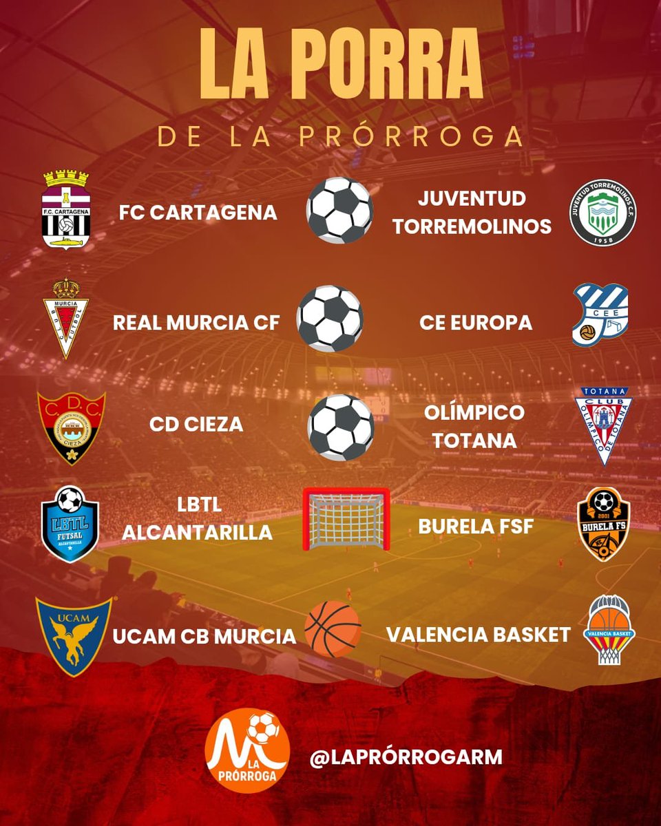 LA PORRA ✍️🏻

💨 ¡Última jornada!

🎅🏻 Debido al parón navideño, este fin de semana tenemos ya la última jornada del mes de diciembre.

😛 ¡Participa y podrás ganar un Menú degustación en #ElPedrusco🤤!