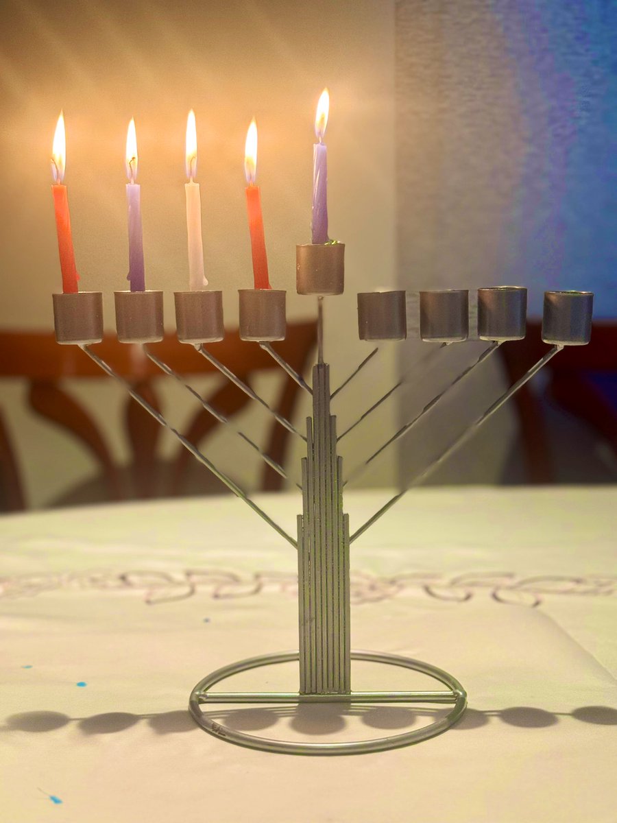 Because of the Bondi attack, we did not light 1st Night of Chanukah candles.

Today, I was finally released from Hospital and we were able to light candles together, as a family. We did so in honor of all the victims &amp; the injured.

Light will always prevail over darkness! 🕎