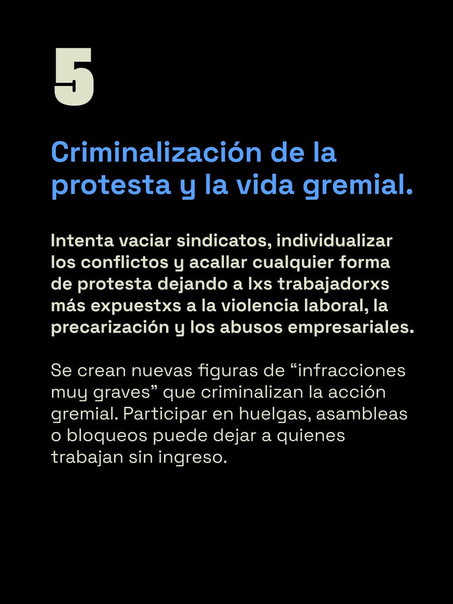 ✊🏽CONTRA LA REFORMA LABORAL DE MILEI: contra el ajuste sobre nuestros cuerpos y nuestras vidas.
JUEVES 18.12 ~ 15 hs. ~ PLAZA DE MAYO~
Todo derecho condensa una lucha histórica. Ningún derecho se entrega. La respuesta sólo puede ser colectiva: UNIR LAS LUCHAS ES LA TAREA