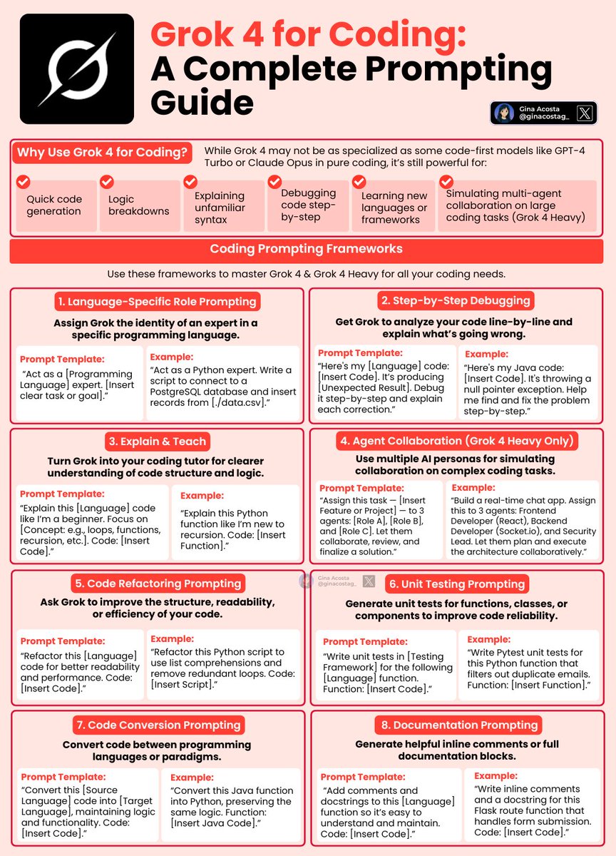 Grok 4 for Coding on one page

Ready-made prompts for debugging, explaining, code refactoring, unit tests, and more.

Clear prompt → clearer code.

[Bookmark for later]