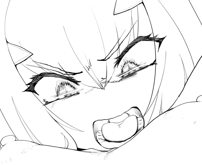 汁気と斜線でこんなに印象変わるの絵っておもしれ～ 