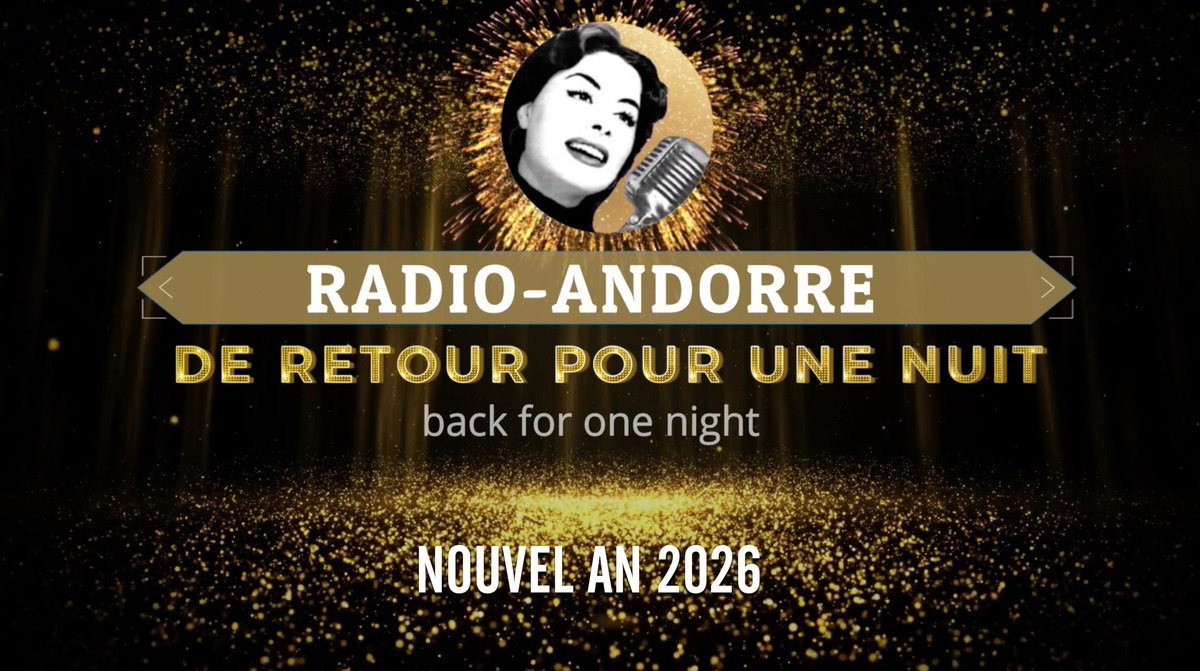 Radio Andorre de retour le temps d'un soir pour le réveillon du 31/12, toujours à l'initiative du site aquiradioandorra.com
Jean-Marc Printz sera en direct dès 20h durant 6 heures, et recevra des anciens de Radio Andorre.

Diff. sur le web et en ondes courtes, puis en podcast