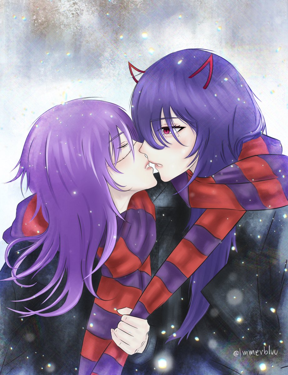 the first snow ❄️💜

#MichiMochiArt #Noombart