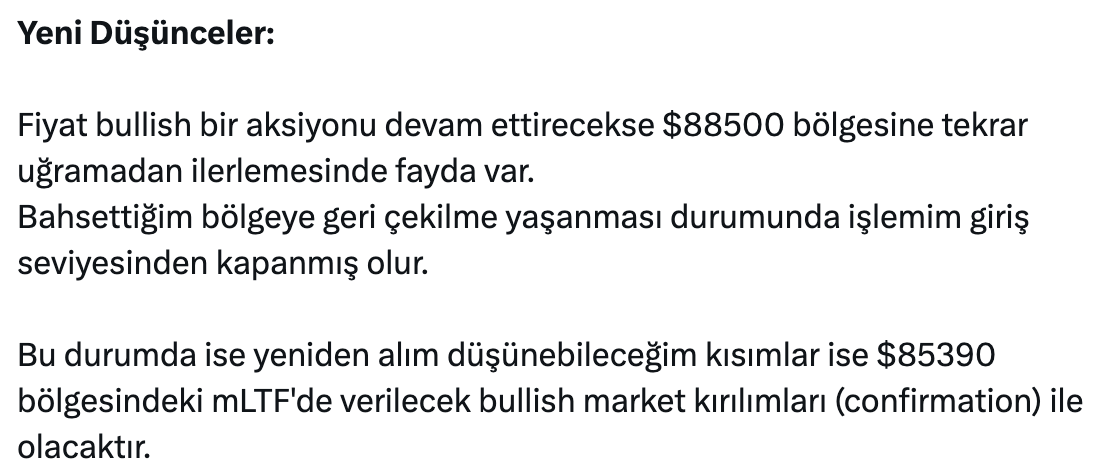 Efloud's tweet image. $BTC | LTF Pozisyon Güncellemesi

Merhabalar,

Bir önceki güncellememde uygulayacağım aksiyonları açık, net şekilde izah ettim. Soru soranlara da nerelerin kırılması ve nereye pullback beklenmesi gerektiğini söyledim.

Confirmation nedir bilmeyenler, grafik üzerindeki elipslere…