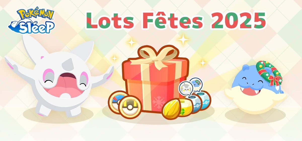 #PokemonSleep : Dernier jour pour obtenir les Lots des Fêtes 2025 en boutique !

Détails : pokebip.com/news/7124/poke…