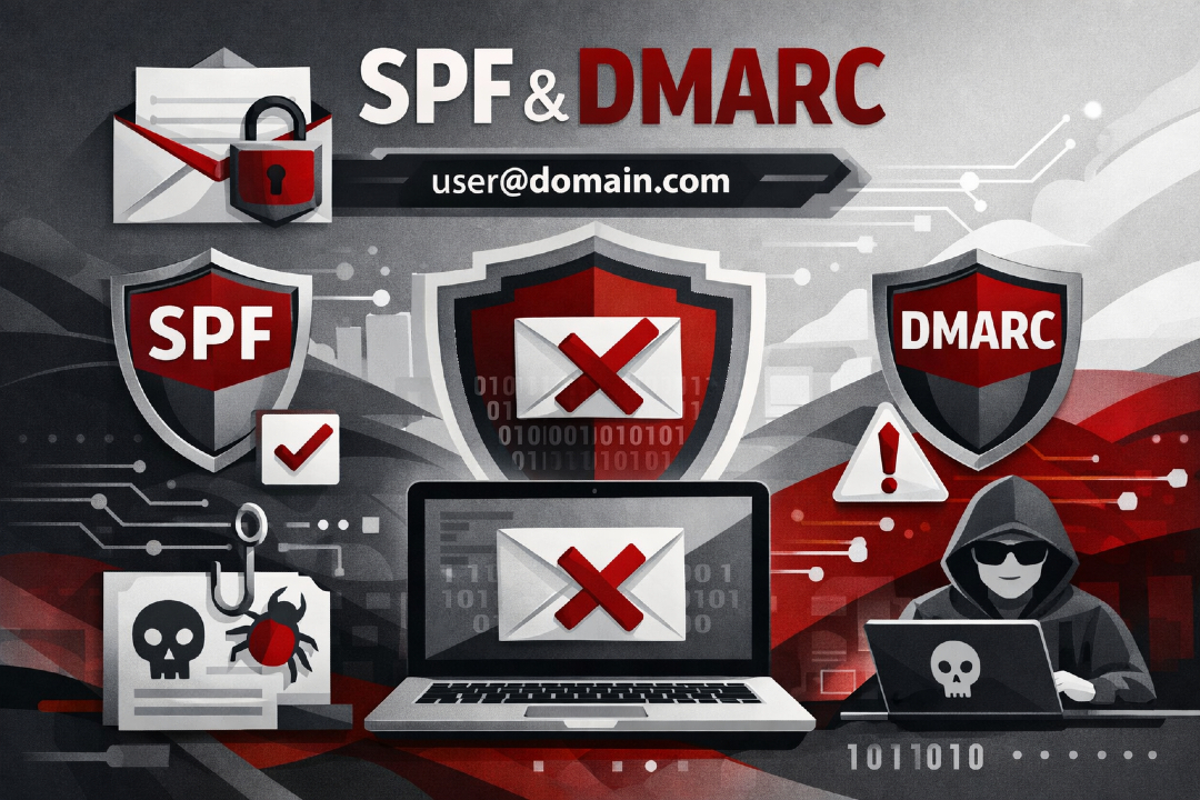 🚨 ¿Tu dominio puede estar siendo usado para enviar correos falsos sin que lo sepas?

La suplantación de identidad por correo (email spoofing) sigue siendo una de las formas más comunes de fraude y phishing.

En muchos casos, el problema no es un hackeo, sino una mala