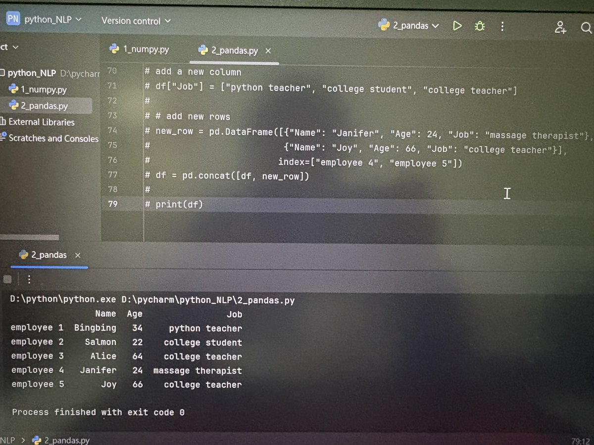 Python14159's tweet image. 開始學pandas，好好笑結果原來這名字跟熊貓無關，而是panel data的合體字。然後突然看到Eugene這個名字唸起來跟我的名字好像，居然是翻成尤金……
#第78天 #pythonlearning