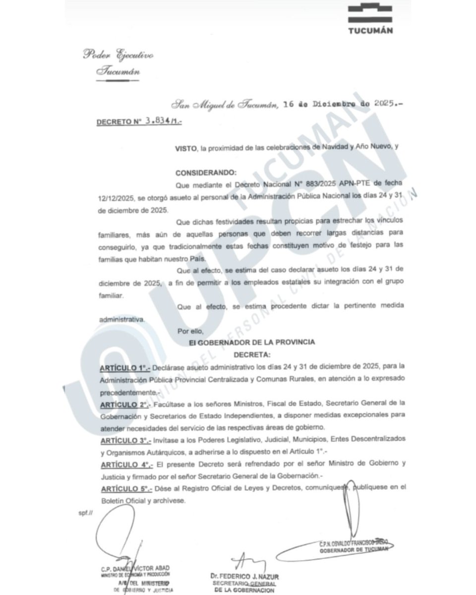 𝟐𝟒 𝐲 𝟑𝟏 𝐝𝐞 𝐃𝐢𝐜𝐢𝐞𝐦𝐛𝐫𝐞 𝐚𝐬𝐮𝐞𝐭𝐨 𝐚𝐝𝐦𝐢𝐧𝐢𝐬𝐭𝐫𝐚𝐭𝐢𝐯𝐨 𝐩𝐚𝐫𝐚 𝐥𝐚 𝐀𝐝𝐦. 𝐏ú𝐛𝐥𝐢𝐜𝐚 𝐩𝐫𝐨𝐯𝐢𝐧𝐜𝐢𝐚𝐥 𝐂𝐞𝐧𝐭𝐫𝐚𝐥𝐢𝐳𝐚𝐝𝐚 𝐲 𝐂𝐨𝐦𝐮𝐧𝐚𝐬 𝐑𝐮𝐫𝐚𝐥𝐞𝐬.
𝐋𝐮𝐜𝐢𝐧𝐝𝐚 𝐄𝐬𝐩𝐞𝐜𝐡𝐞 𝐒𝐞𝐜𝐫𝐞𝐭𝐚𝐫𝐢𝐚 G𝐫𝐚𝐥. 𝐔𝐏𝐂𝐍 𝐒𝐞𝐜𝐜. 𝐓𝐮𝐜