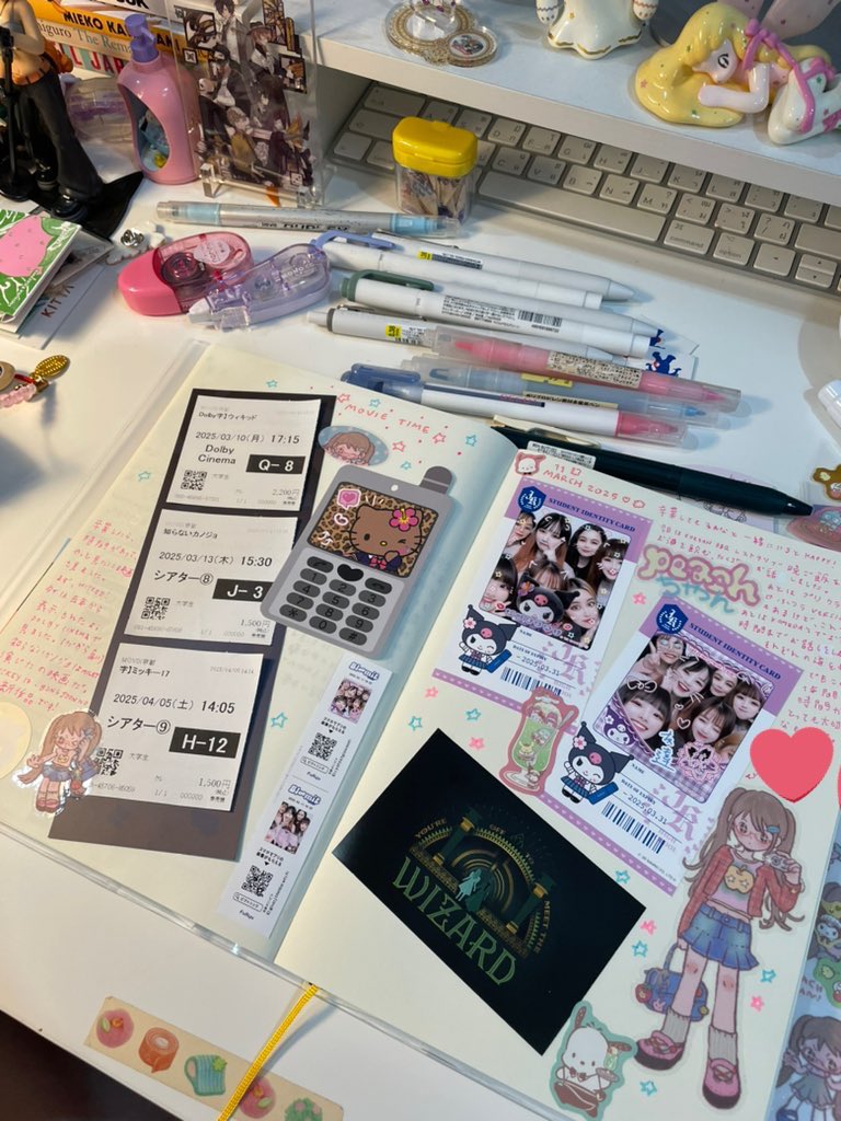 _peachymooky's tweet image. จากวันนั้น-วันนี้เขียนเจอนัลเป็นภาษาญี่ปุ่น555 อาจจะไม่ได้ทำบ่อยเท่าเมื่อก่อนเพราะออกไปใช้ชีวิตอยู่ แต่ก็ยังชอบทำเจอนัลมากๆเลย💖💌🔖✍🏻