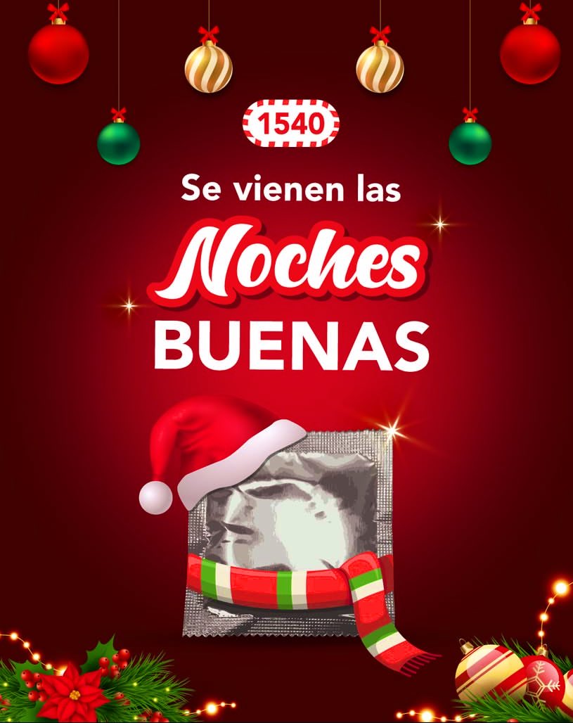 #Urgente 🚨 Este año, el mejor regalo bajo el árbol es la tranquilidad.

¡Que no falte el condón en tu calcetín navideño! 🎄🧑‍🎄🤶🪅
#CondónSiempre #Linea1540 #Guatemala #saludsexual
#Navidad #NocheBuenaYSegura #protección