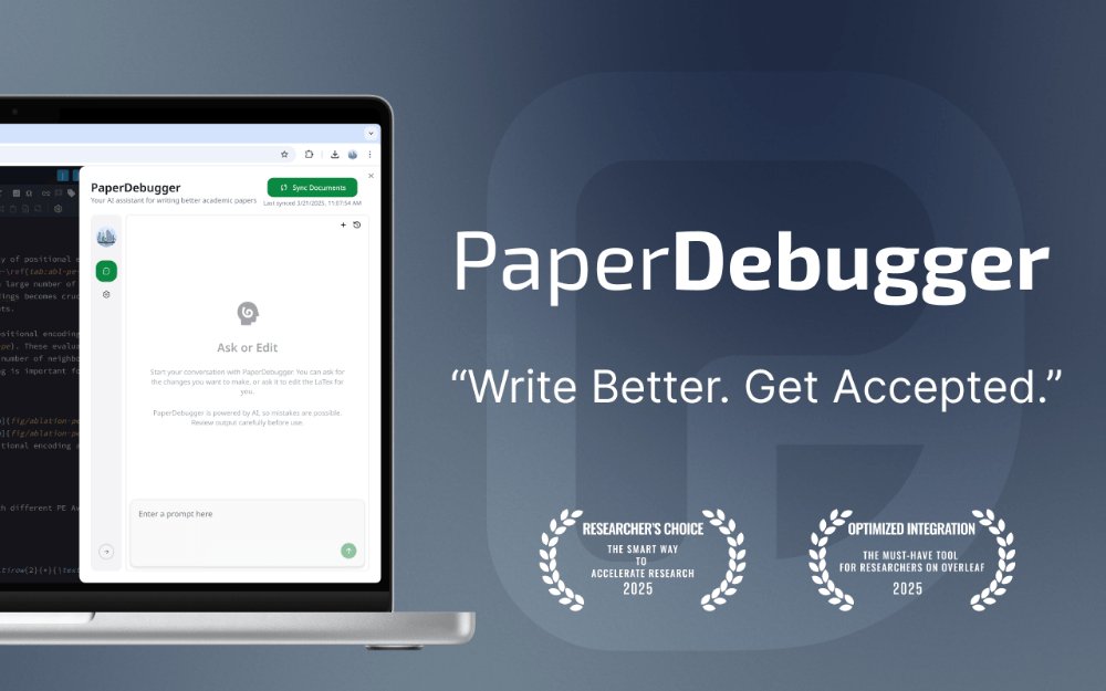 dsn_ai_network's tweet image. 𝗪𝗿𝗶𝘁𝗶𝗻𝗴 𝗿𝗲𝘀𝗲𝗮𝗿𝗰𝗵 𝗽𝗮𝗽𝗲𝗿𝘀 just got way easier.

PaperDebugger turns Overleaf into an AI-powered writing lab. Built by a team from NUS, it’s an in-editor, multi-agent system that edits your LaTeX paper with you in real time.

No copy-paste. No chatbot. 
Real…