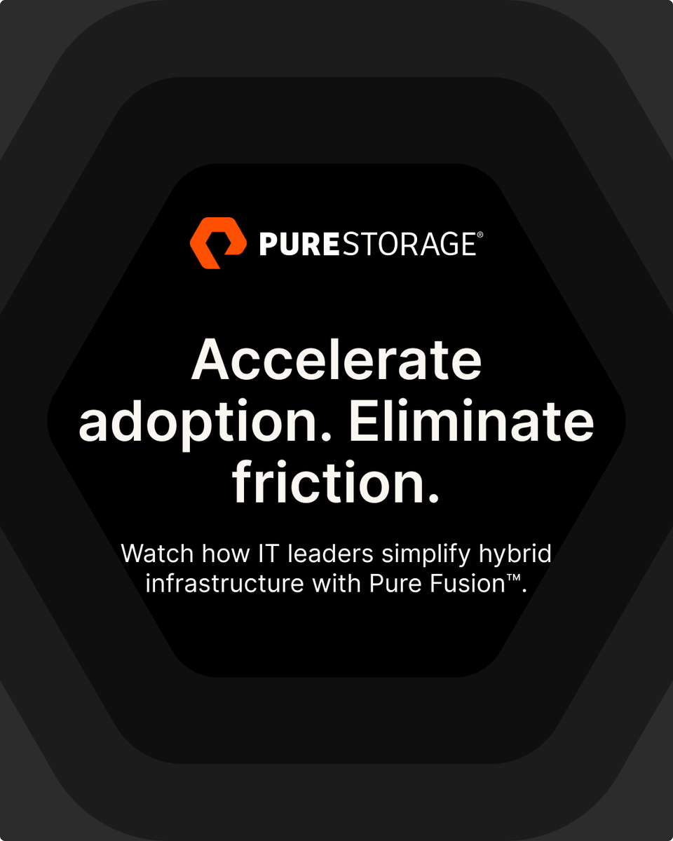 EverpureData's tweet image. See how quickly you can enable Pure Fusion, provision storage, and build workloads. Watch the Quick Start Video Guide now. purefla.sh/4q2BHky

#PureStorage #PureFusion #EnterpriseDataCloud #ITLeadership
