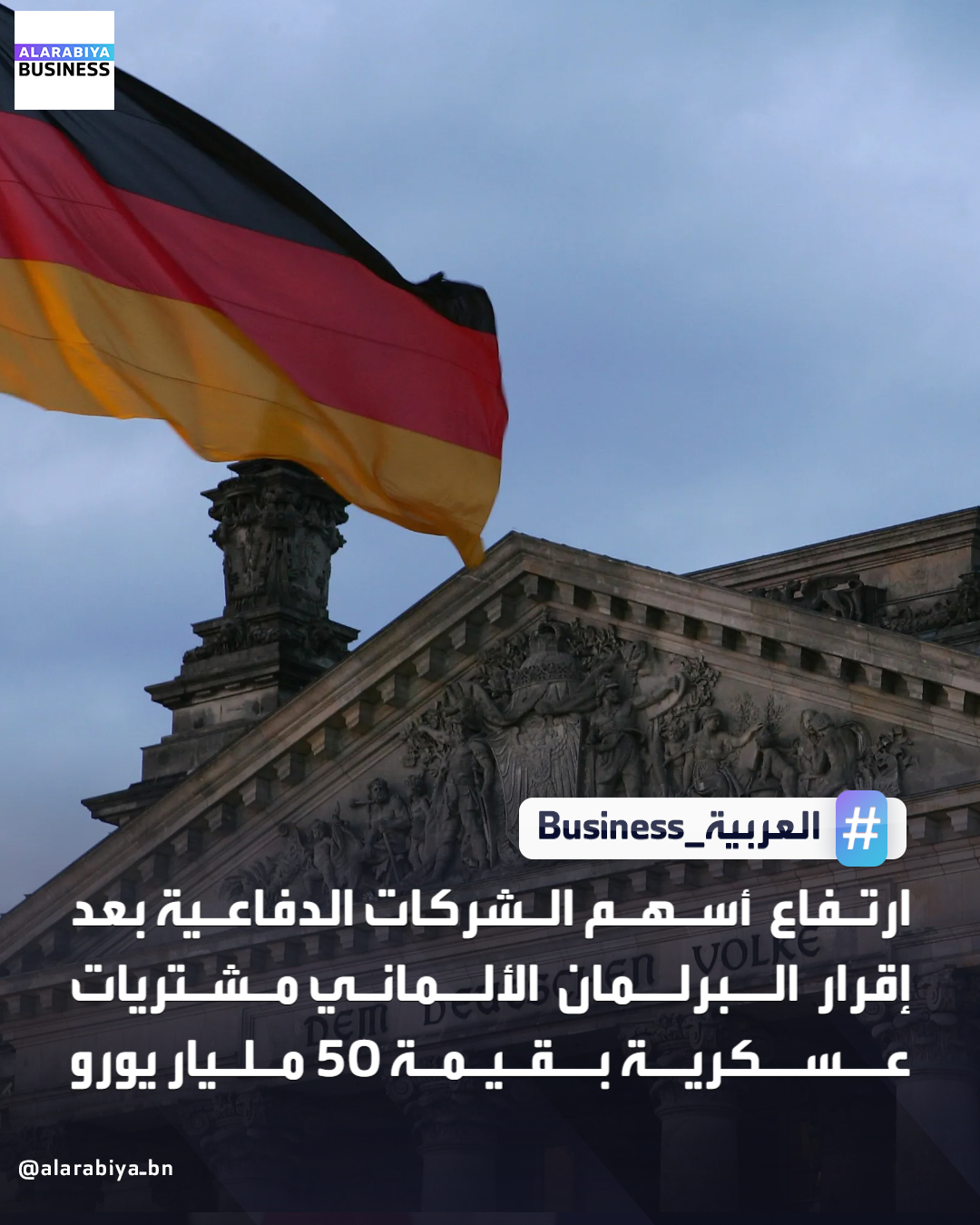 ارتفعت أسهم الشركات الدفاعية بعد إقرار برلمان ألمانيا مشتريات عسكرية بقيمة 50 مليار يورو وتسريع الإنفاق الدفاعي. ارتفع مؤشر ستوكس لقطاع الطيران والدفاع بنسبة 1.2%، مدفوعًا بأداء شركات الدفاع الألمانية العملاقة مع صعود رينك 2.8%، وهينسولدت 2.4%، وراينميتال 1.8% _Business 