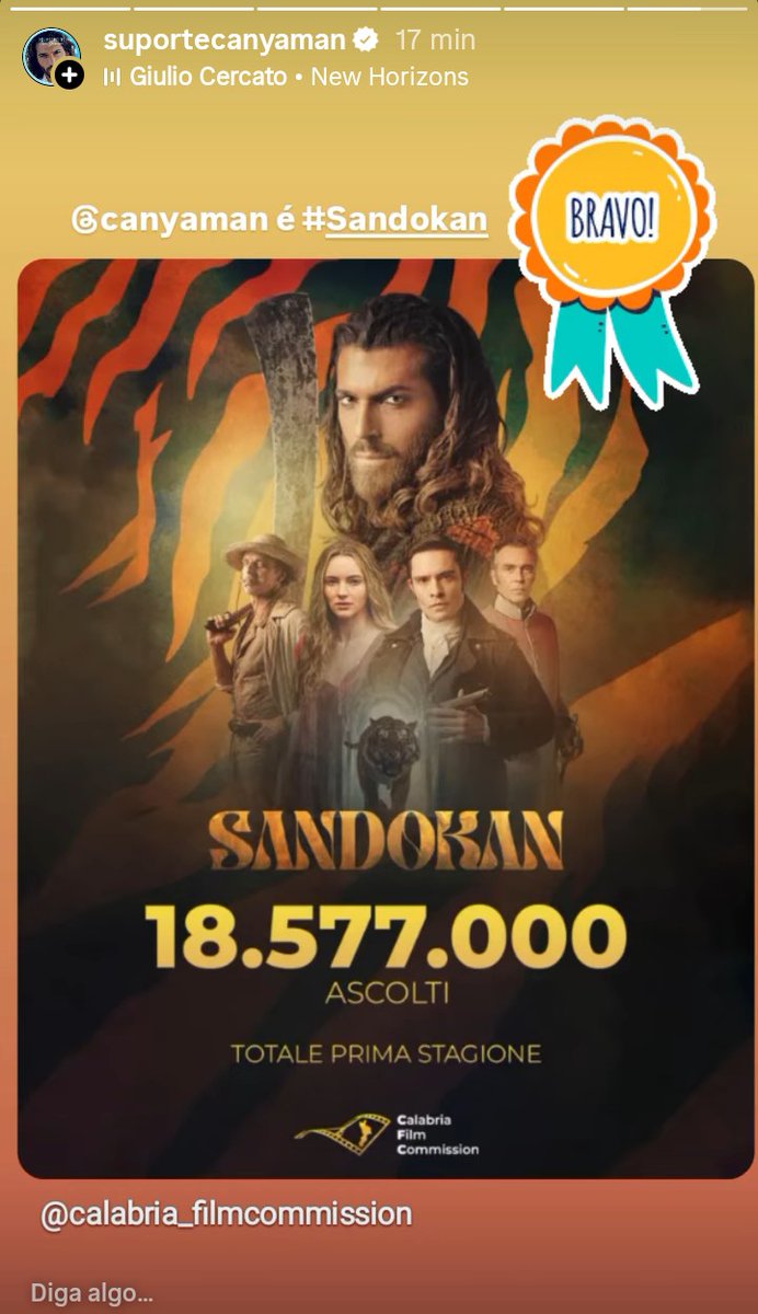 #Sandokan Isso é sucesso!! 👏🏻🐅
A gente tinha certeza! #CanYaman merece tudo isso é muito mais...