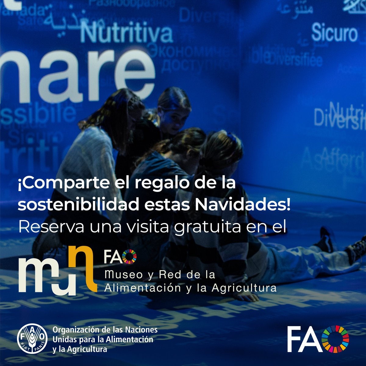 FAOenEspanol's tweet image. Estas fiestas comparte el regalo de la sostenibilidad. Si estás en Roma, visita el #FAOMuNe.

Descubre cómo cooperación, cultura y acción colectiva pueden contribuir a lograr un mundo más sostenible y con seguridad alimentaria.

Reserva tu visita gratuita➡️fao.org/museum-network…