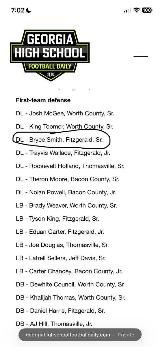 backfie1dbaby's tweet photo. #blessed🙏🏾 #agtg✝️ 
blessed to be named first team all region 
@coachwtank @FitzgeraldCanes @RecruitGeorgia https://t.co/xsf461zPjV