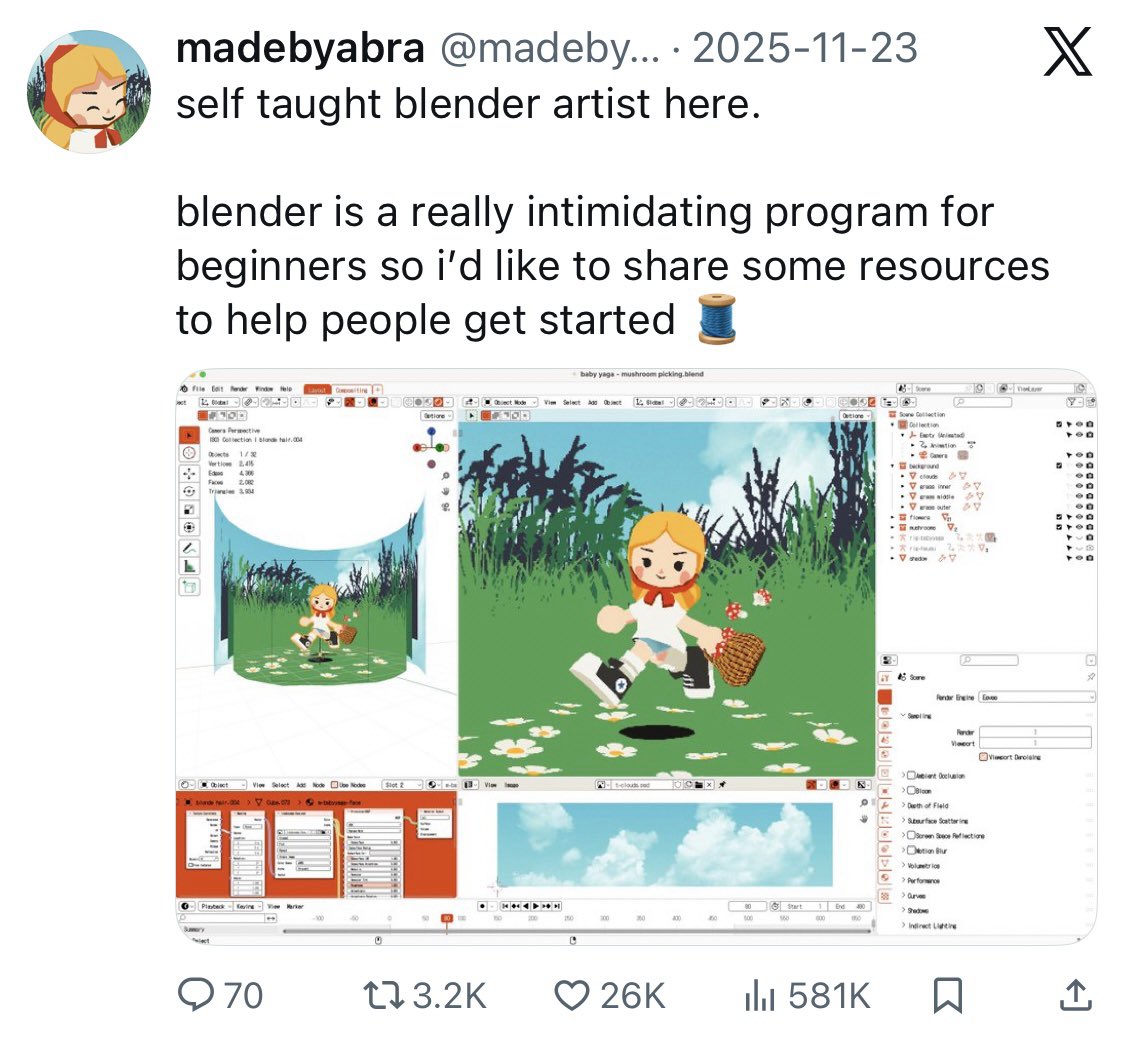 madebyabra's tweet image. hope this spawned a few future 3D artists