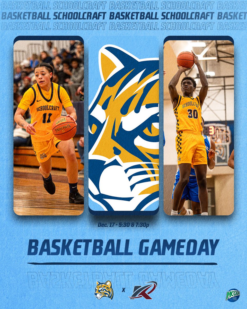 OcelotAthletics's tweet photo. Ocelot HOME Basketball Gameday❗️ 

# 7⃣ Schoolcraft WBB vs Kirtland - 5:30pm
# 2⃣2⃣ Schoolcraft MBB vs Kirtland - 7:30pm

Can't make it?  Check out our livestreams with @PeteKrupsky and @PXPRyanCuddy calling the shots:

WBB: https://t.co/02pFFsfLG7

MBB: https://t.co/Ta5E82sPwB https://t.co/hDA2vPp8Cb