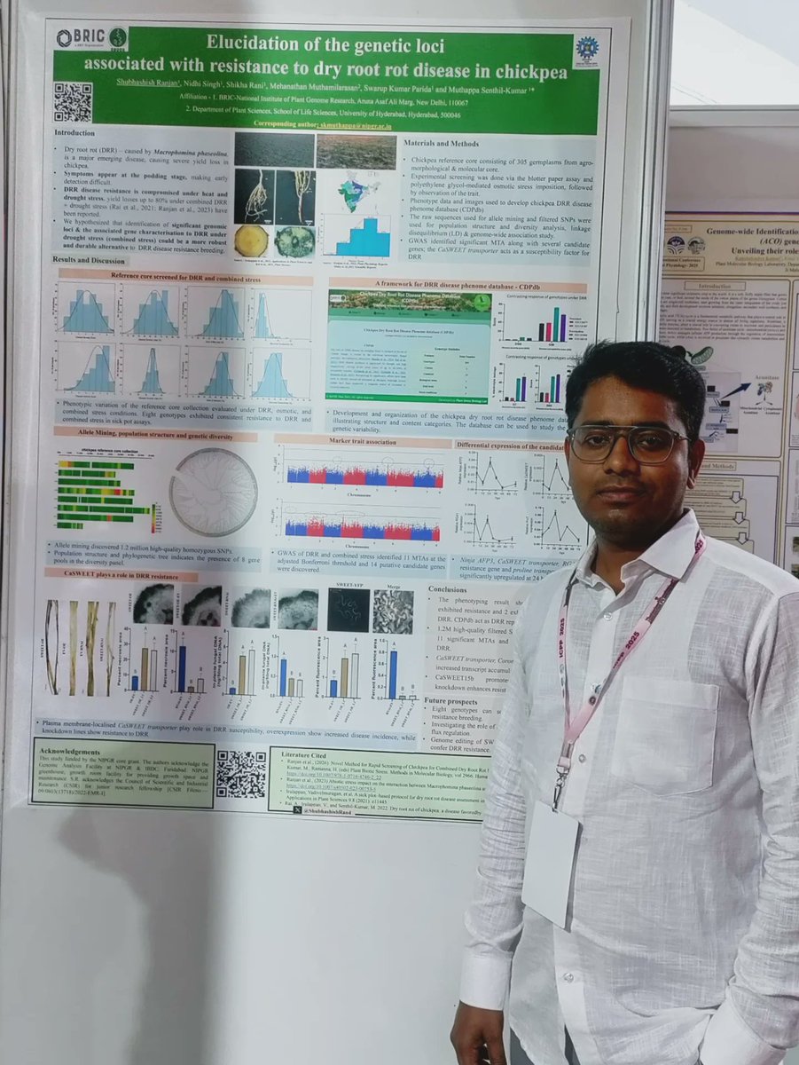 ShubhashishRan4's tweet image. I presented a poster at ICPPP-2025 at TNAU, Coimbatore. The poster highlighted my part of my PhD research.
I am grateful to my mentor for support and guidance.

#SCIPdb #ICPP2025 #TNAU #learningAndNetworking