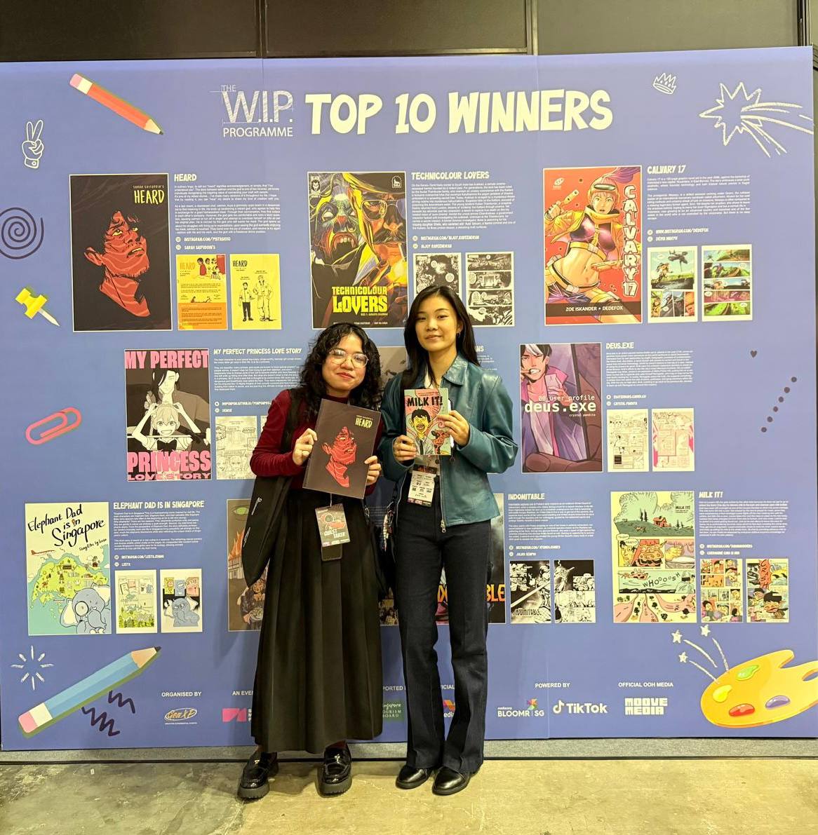 really honoured that my graphic novel "heard" earned top 3 at comic con's WIP programme this year!!

this messy, unrefined, personal story is dedicated to everyone trying to live up to the idealised version of themselves that people want them to be.