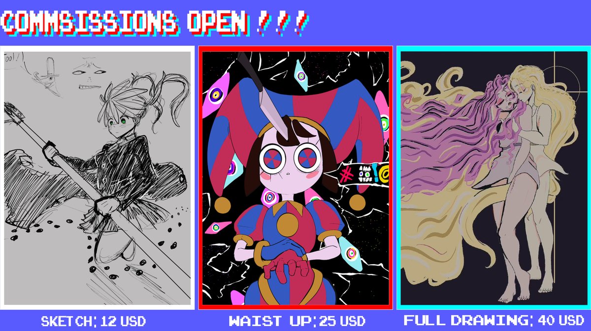 Over__Justice's tweet photo. My commission prices! https://t.co/whhyTmOUKd