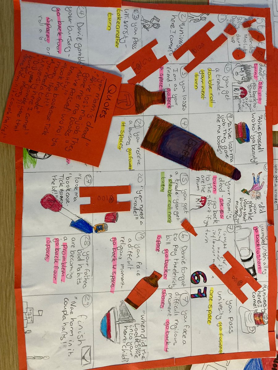 IRALanguages's tweet image. Great levels of creativity from the National 5 pupils of Mr O'Neill's English class this week! To revise for their Scottish Set Text exams, the class were making revision board games. Well done everyone! @IrvineRoyalAcad