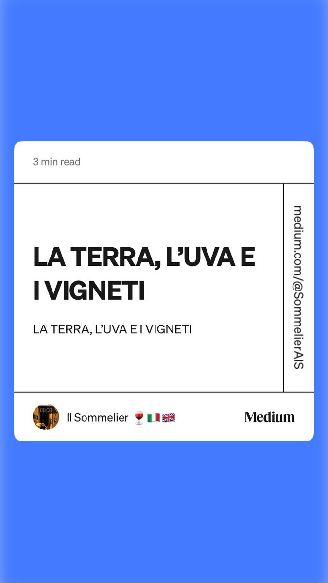 “LA TERRA, L’UVA E I VIGNETI in Veneto”🍷🇮🇹🇬🇧 medium.com/@SommelierAIS/…