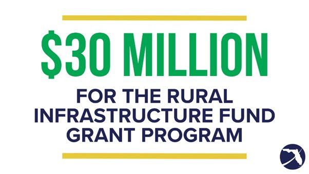 PRIORITIZING FLORIDA’S RURAL COMMUNITIES

The Floridians First 2026-2027 Budget continues the DeSantis Administration’s commitment to rural communities—including $30 million for the Rural Infrastructure Fund Grant Program to support critical infrastructure projects in Florida’s