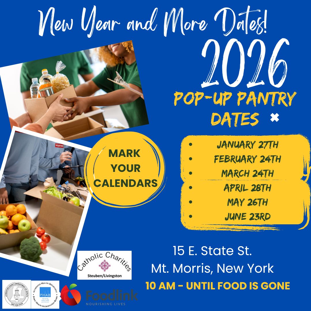 Mark your calendars for 2026 Pop Up Pantry dates!