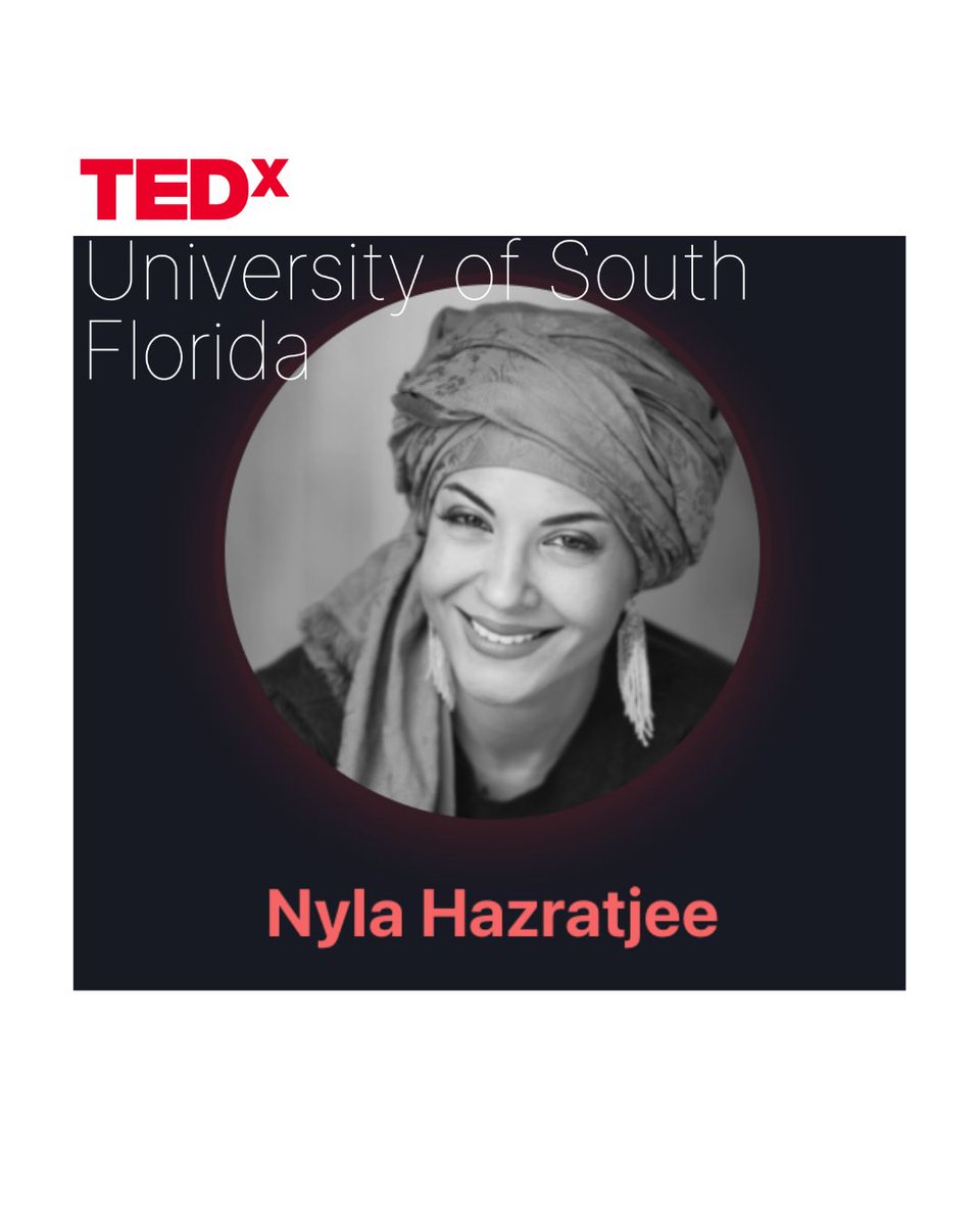 NY_LAProduction's tweet photo. Nyla will be speaking at TEDxUniversity of South Florida under the theme: Held Together: By Stories, By Resilience, By Each Other.

#TEDxUSF #HeldTogether #StorytellingMatters #ResilienceThroughArt #MuslimWomenInFilm #NYLAProductions #WomenInFilm #CommunityThroughStories https://t.co/016fjYFeDp